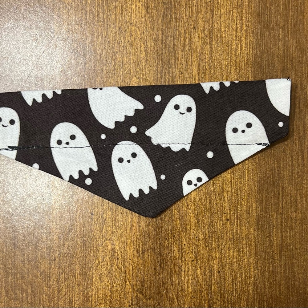 Handmade Ghost Pattern Dog Bandana